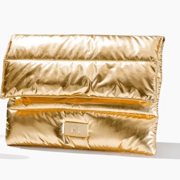 Carolina Herrera Bags New Carolina Herrera Metallic Gold Clutch Bag
